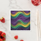 Gemusterte Mardi Gras Welle Serviette (Beispiel)