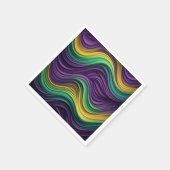 Gemusterte Mardi Gras Welle Serviette (Ecke)