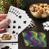 Gemusterte Mardi Gras Welle Spielkarten (In Situ)