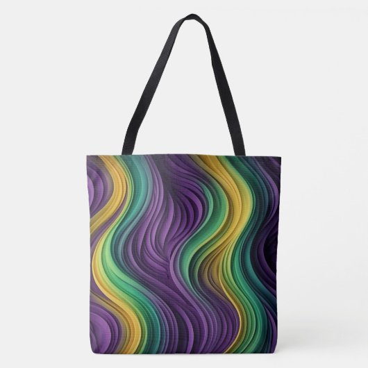 Gemusterte Mardi Gras Welle Tasche (Vorderseite)