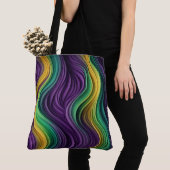 Gemusterte Mardi Gras Welle Tasche (Von Nahem)
