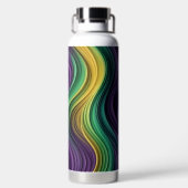 Gemusterte Mardi Gras Welle Trinkflasche (Rückseite)