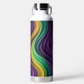 Gemusterte Mardi Gras Welle Trinkflasche (Vorderseite)