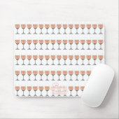 Gemusterte Mausunterlage des Rosé Weinglases Mousepad (Mit Mouse)