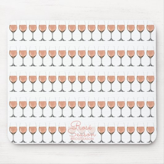 Gemusterte Mausunterlage des Rosé Weinglases Mousepad (Vorne)
