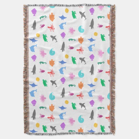 Gemusterte Meerestiere Decke (Vorderseite Vertikal)