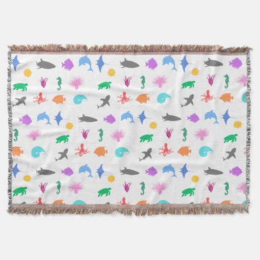 Gemusterte Meerestiere Decke (Vorderseite)