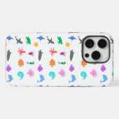 Gemusterte Meerestiere iPhone Hülle (Rückseite (Horizontal))