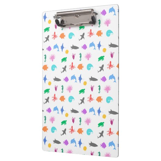 Gemusterte Meerestiere Klemmbrett (Links)