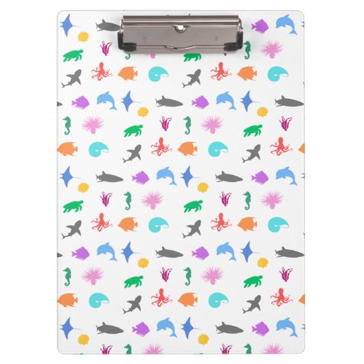 Gemusterte Meerestiere Klemmbrett (Vorderseite)