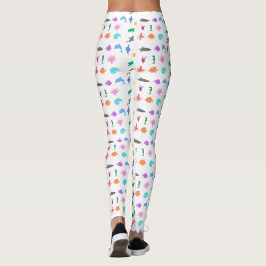 Gemusterte Meerestiere Leggings (Rückseite)