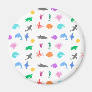 Gemusterte Meerestiere Magnet