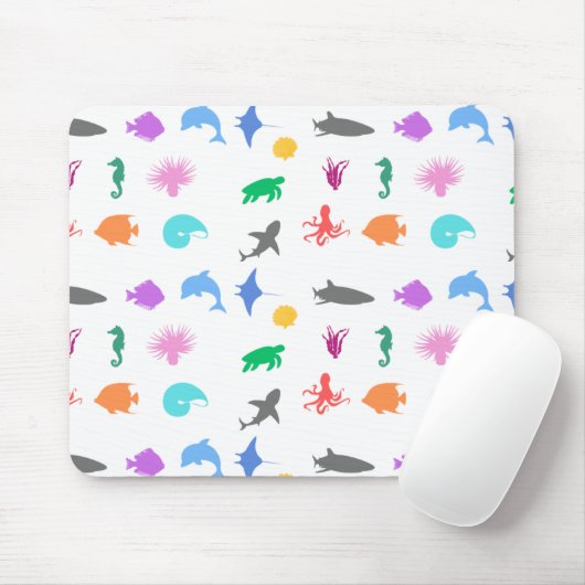 Gemusterte Meerestiere Mousepad (Mit Mouse)