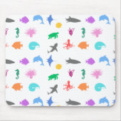 Gemusterte Meerestiere Mousepad (Vorne)