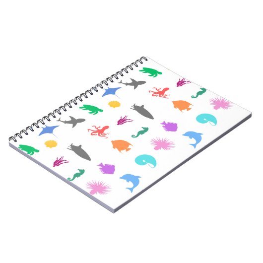 Gemusterte Meerestiere Notizblock (Linke Seite)