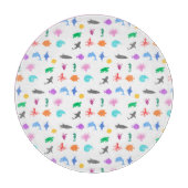 Gemusterte Meerestiere Schneidebrett (Vorderseite)