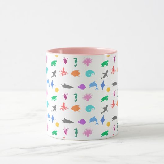 Gemusterte Meerestiere Tasse (Zentrum)