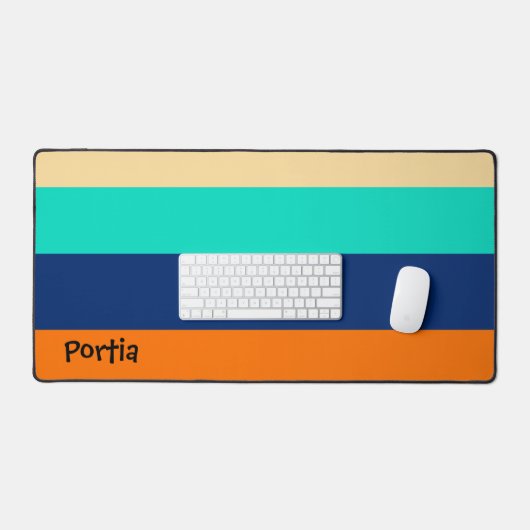 Gemusterte mehrfarbige Linien Schreibtischunterlage (Tastatur & Maus)