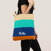 Gemusterte mehrfarbige Linien Tasche (Von Nahem)
