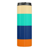 Gemusterte mehrfarbige Linien Thermosbecher (Rückseite)