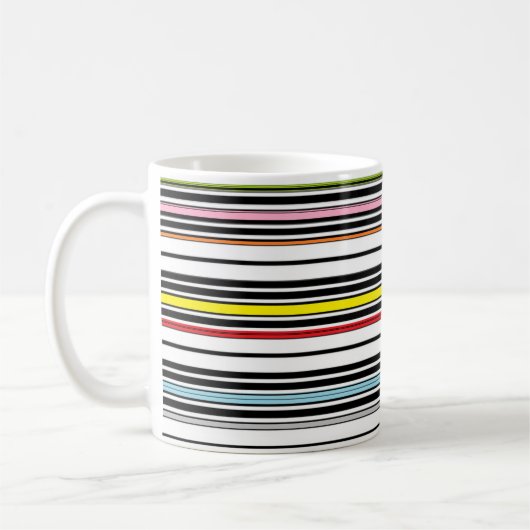 gemusterte Multistreifen Kaffeetasse (Links)
