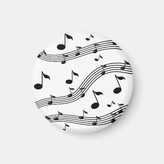 Gemusterte Musikinstrumente Magnet (Vorne)