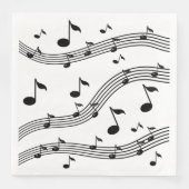 Gemusterte Musikinstrumente Serviette (Vorderseite)