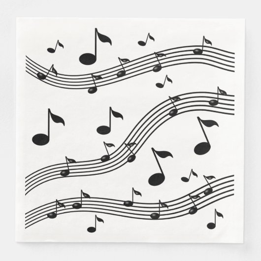 Gemusterte Musikinstrumente Serviette (Vorderseite)