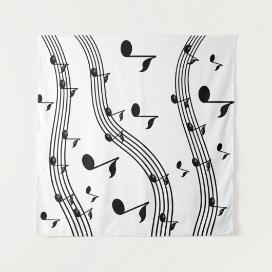 Gemusterte Musikinstrumente Wandteppich (Vorderseite (Horizontal))