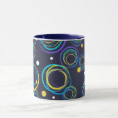 Gemusterte Navy-Funky-Tasse Tasse (Zentrum)