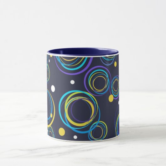 Gemusterte Navy-Funky-Tasse Tasse (Zentrum)