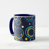 Gemusterte Navy-Funky-Tasse Tasse (Vorderseite Links)