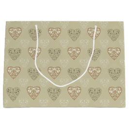 Gemusterte, neutrale Blumenhörner Große Geschenktüte