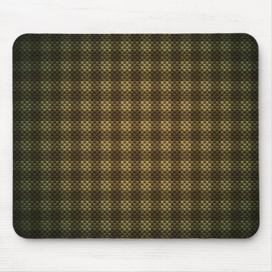 Gemusterte neutrale, bräunlich-karierte Kohlefaser Mousepad (Vorne)