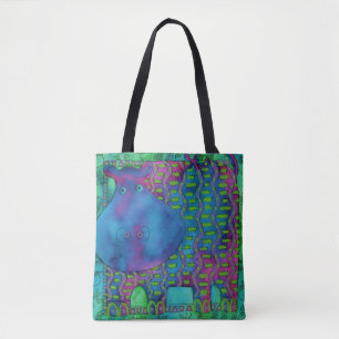 Gemusterte Nilpferd Tasche