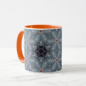 Gemusterte Orange Herbst Tasse 10oz (Vorderseite Links)