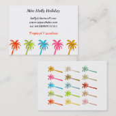 Gemusterte Palmen, Fräulein Holly Holiday, Visitenkarte (Vorne/Hinten)