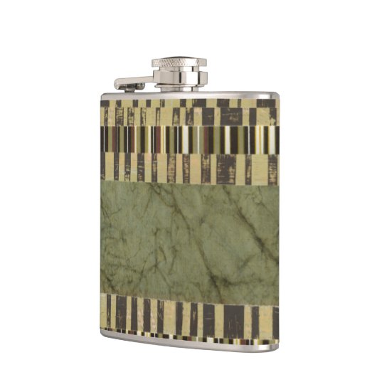 Gemusterte Panel-Malerei Flachmann (Links)