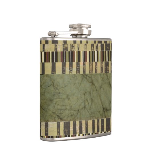 Gemusterte Panel-Malerei Flachmann (Rechts)