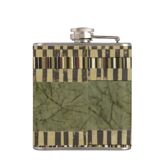 Gemusterte Panel-Malerei Flachmann (Rückseite)