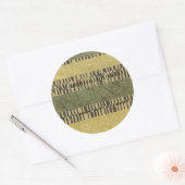 Gemusterte Panel-Malerei Runder Aufkleber (Umschlag)