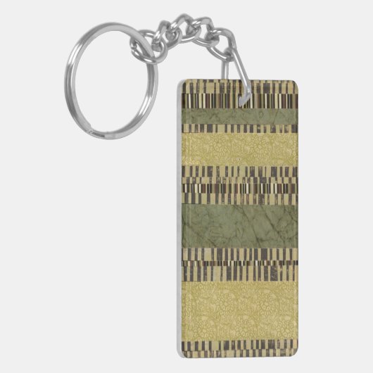 Gemusterte Panel-Malerei Schlüsselanhänger (Vorderseite links)