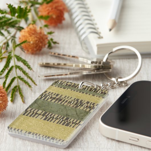 Gemusterte Panel-Malerei Schlüsselanhänger (Vorderseite rechts)