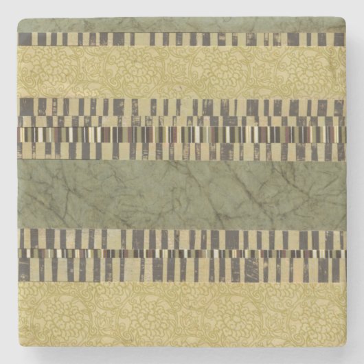 Gemusterte Panel-Malerei Steinuntersetzer (Vorderseite)