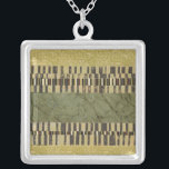 Gemusterte Panel-Malerei Versilberte Kette<br><div class="desc">Ein mehrgemustertes Panelgemälde,  erstellt von Jennifer Goldberger. Dunkelgrün,  Braun,  Bräune,  Weiß und Gelb werden in diesem phantastischen Werk in aller Freiheit berichtet. Vergewissern Sie sich jetzt,  dass Sie Ihr Exemplar erhalten!</div>