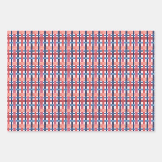 gemusterte Papierblätter aus mehrfach beertem Papi Geschenkpapier Set (Vorderseite 3)