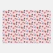 gemusterte Papierblätter aus mehrfach beertem Papi Geschenkpapier Set (Vorderseite 2)