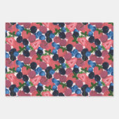 gemusterte Papierblätter aus mehrfach beertem Papi Geschenkpapier Set (Vorderseite)