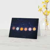 Gemusterte Papierlaternen und Starry Sky Karte (Gelbe Blume)