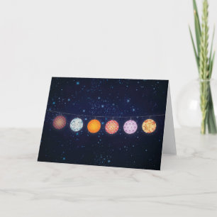 Gemusterte Papierlaternen und Starry Sky Karte